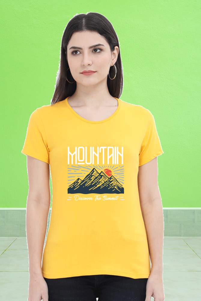 Regular T-Shirt - mountain discover the summit