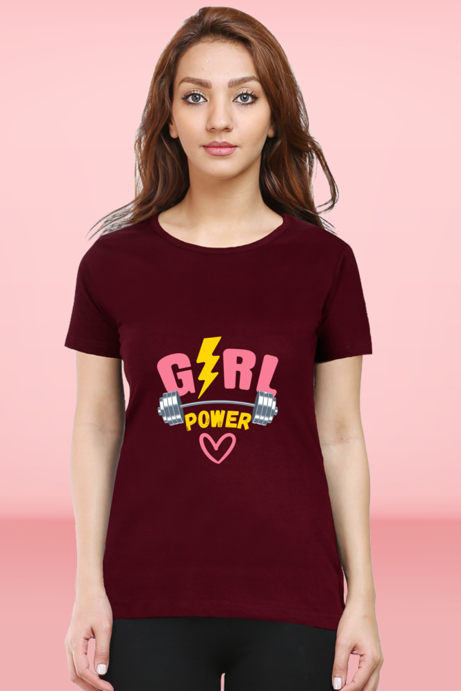 Regular T-Shirt - girls power gym