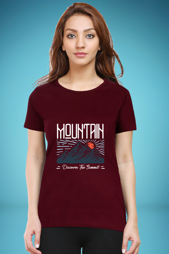 Regular T-Shirt - mountain discover the summit