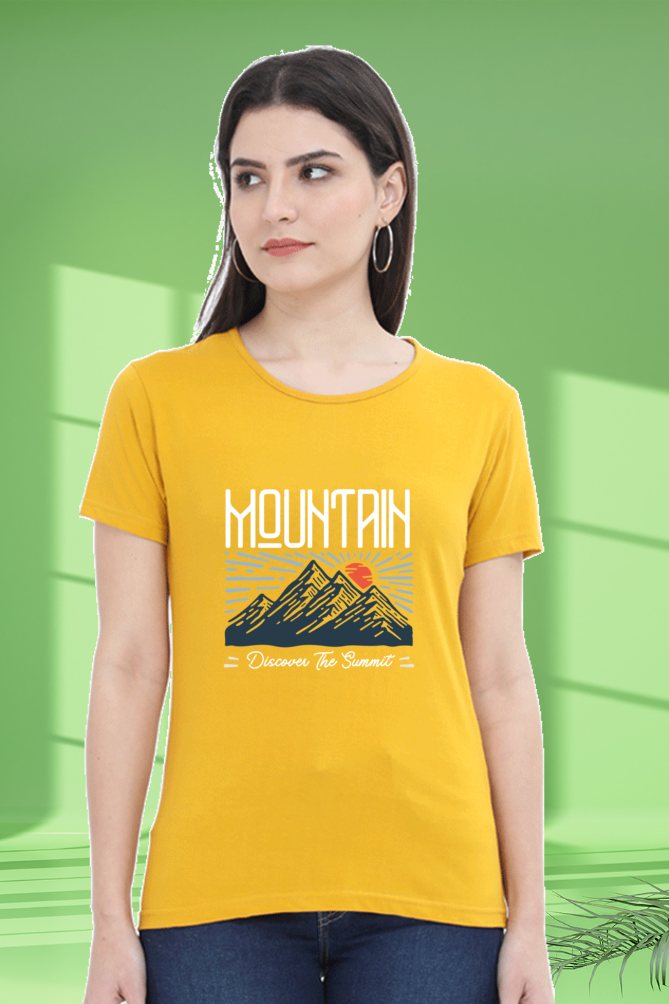 Regular T-Shirt - mountain discover the summit