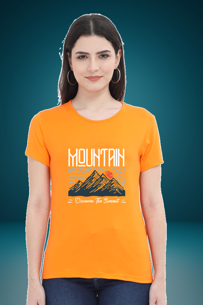 Regular T-Shirt - mountain discover the summit