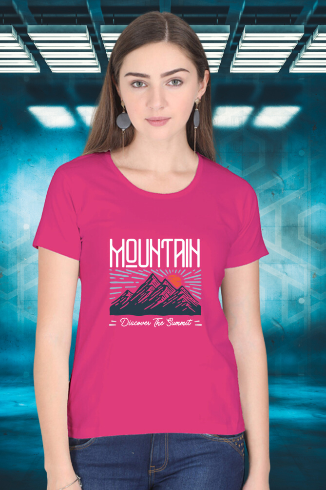 Regular T-Shirt - mountain discover the summit