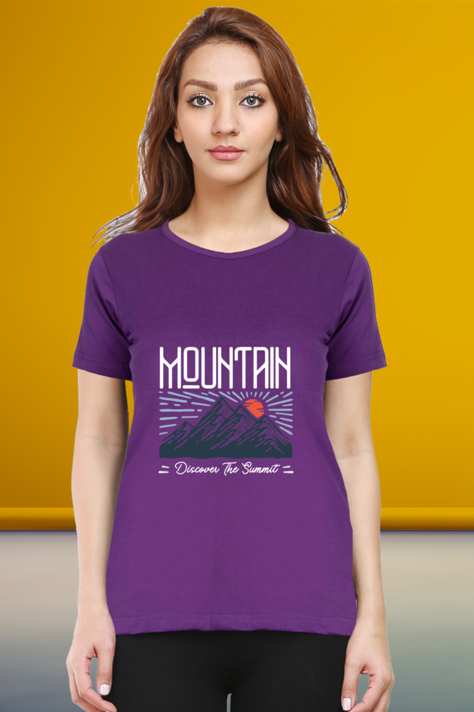 Regular T-Shirt - mountain discover the summit