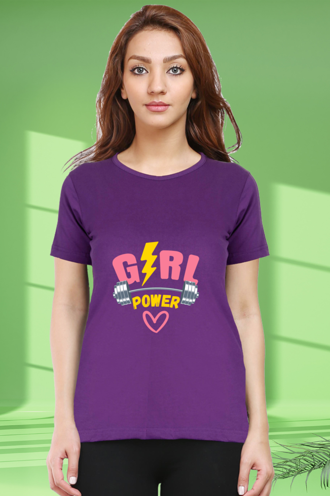 Regular T-Shirt - girls power gym