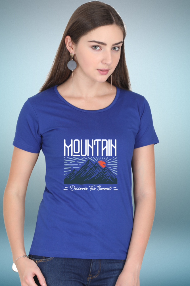 Regular T-Shirt - mountain discover the summit