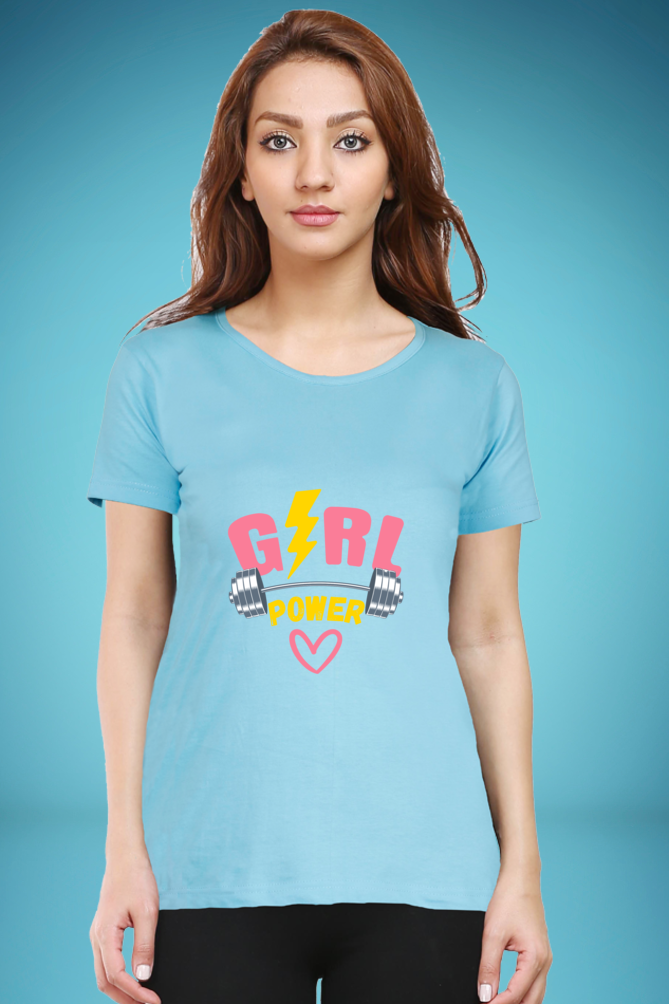 Regular T-Shirt - girls power gym