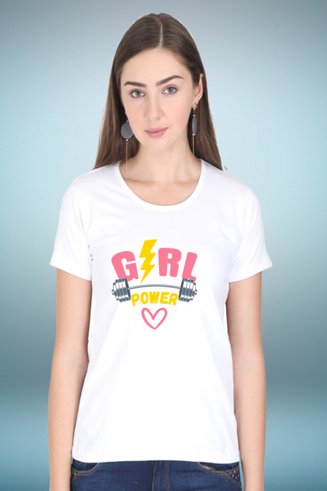 Regular T-Shirt - girls power gym